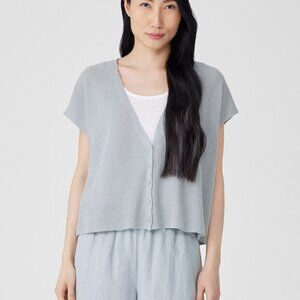 Eileen Fisher Organic Linen Cotton Short-Sleeve Cardigan